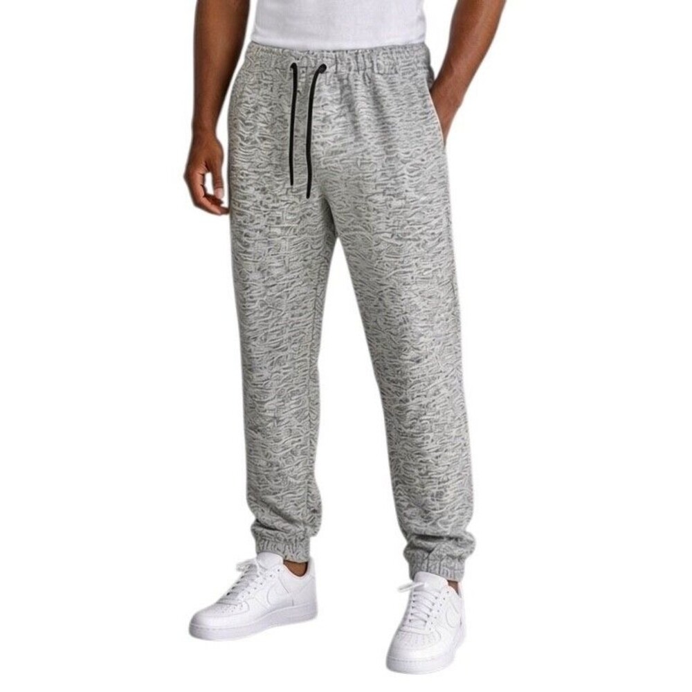 RBX Men's Comfort Fit Jogger Pants w/ Pockets Size XL White Black Printed